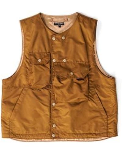 Engineered Garments Cover Vest Coyote Flight Satin M - Brown