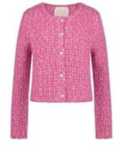 FABIENNE CHAPOT Josh Tweed Cardigan L - Pink