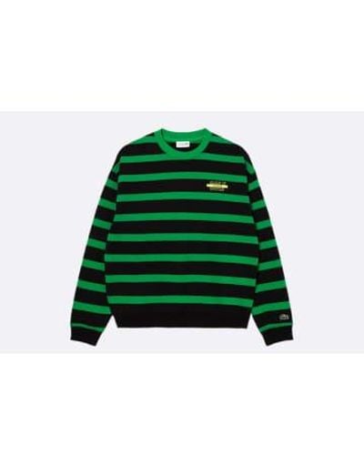 Lacoste Sweat-shirt en ligne lâche 3d - Vert