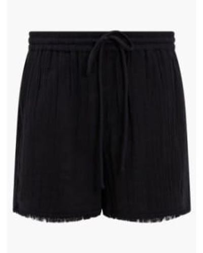 Great Plains Fray Edge Detail Shorts - Black