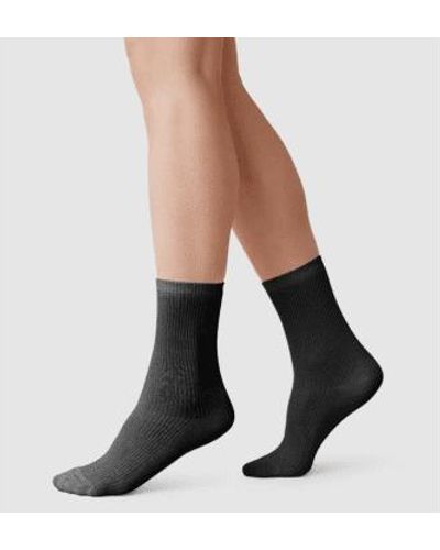 Swedish Stockings Billy Bamboo Socks Black 2-pack
