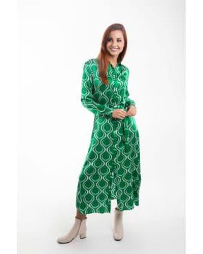 Charlotte Sparre Longue robe chemise ollie - Vert