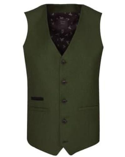 Fratelli Textured Suit Waistcoat - Verde
