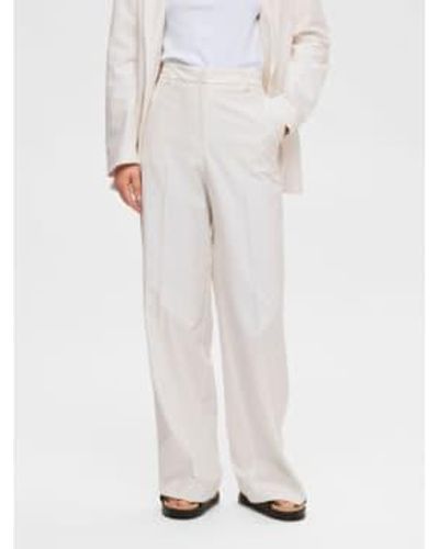 SELECTED Wide legged Trousers - White