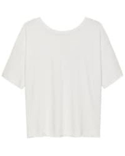 Catwalk Junkie Crisp Relaxed Open Back T Shirt - Bianco