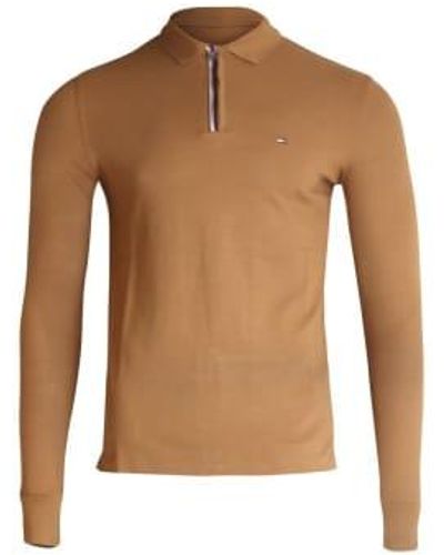 Tommy Hilfiger Gs Zip Tipped Polo - Marrone