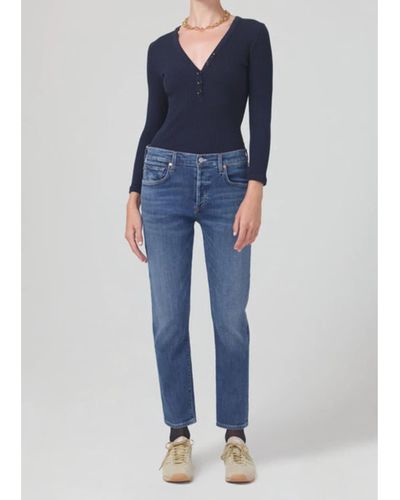 Citizens of Humanity Lawless Emerson Slim Fit Boyfriend Jeans - Azul