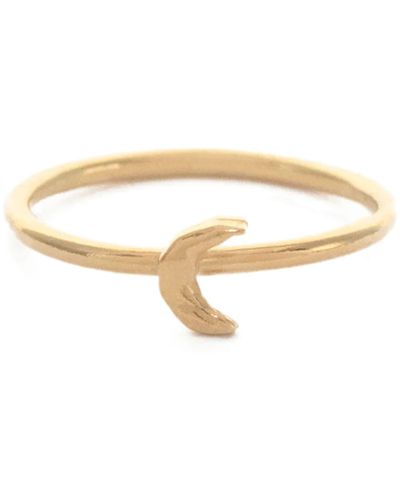 épanoui Epanoui Moon Charm Ring Gold - Metallizzato