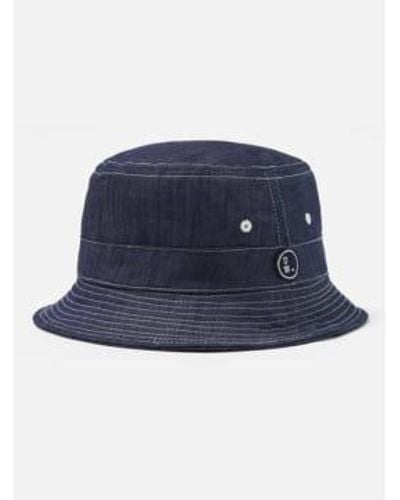 Universal Works 30820 Bucket Hat In Atlantic Indigo - Blu