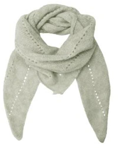 Black Colour Dell Knitted Mini Scarf Sage Green