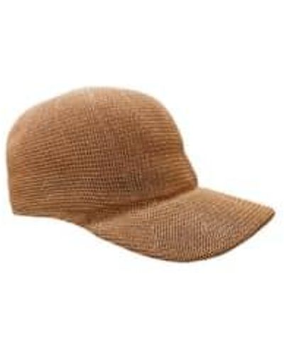 Black Colour Hat -camel One Size - Brown
