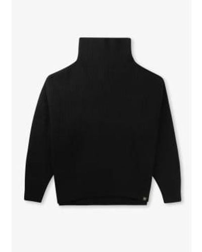 Belstaff Damen-pullover "eden" aus wolle mit stehkragen in schwarz