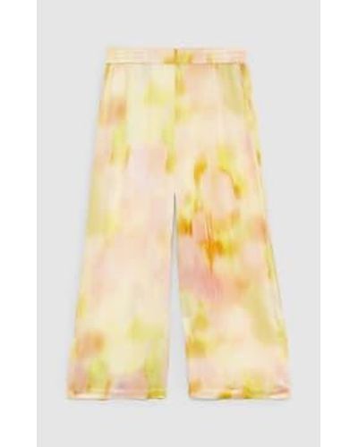 Rodebjer Sigrid Waterfloral Silk Trousers L - Yellow