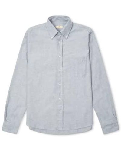 Burrows and Hare Burrows And Hare Flannel Button Down Shirt - Blu