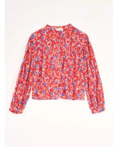 M.A.B.E Mabe Ria Print Long Sleeve Blouse - Rosso