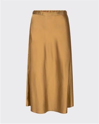 Minimum Bimbi Gold Satin A Line Skirt - Multicolour