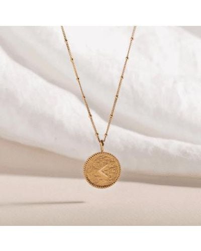 Claire Hill Designs "kind" Shorthand Coin Necklace - White