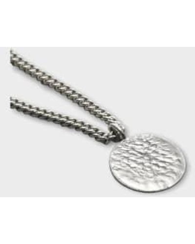 Posh Totty Designs Sterling Molten Disc Necklace - Metallic