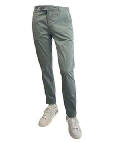 richard j. brown Singapur model slim fit stretch cotton chinos in grünem t242.345 - Grau