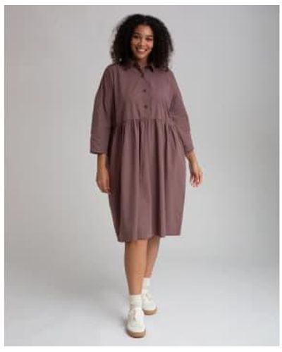 Beaumont Organic Beaumont Organic Winter 21 Marge Organic Cotton Dress In Peppercorn - Rosso