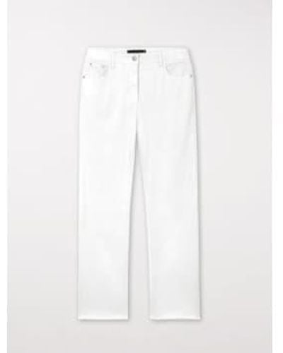 Luisa Cerano Baby Flare Jeans Bleached Uk 8 - White