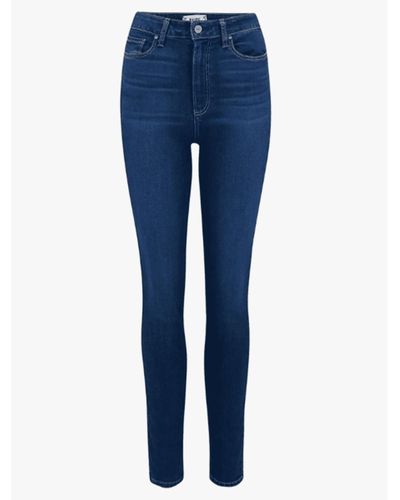 PAIGE Margot Skinny High Rise Stretch Denim Jeans - Blau