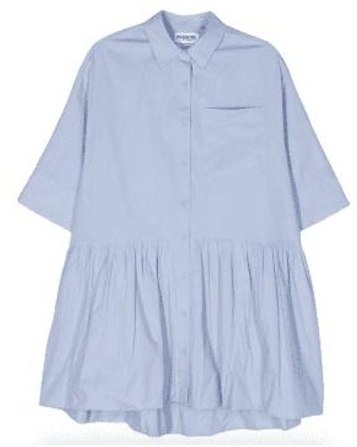 Essentiel Antwerp Franz Puffpall Shirt Dress Xs - Blue