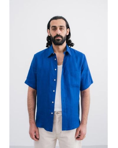 A Kind Of Guise Banepa Shirt Electric Indigo - Blue