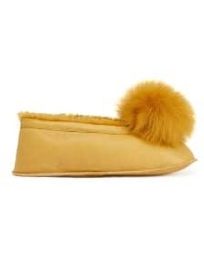 Gushlow & Cole Margot Shearling Slippers 2 - Yellow