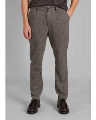 L'Exception Paris Pleated Cotton Twill Trousers 42 - Grey