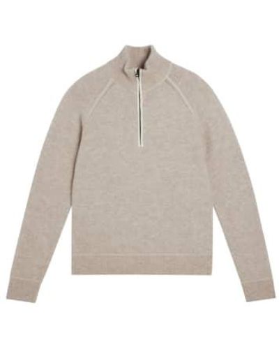 J.Lindeberg Wilton Half Zip Sweater - Gray