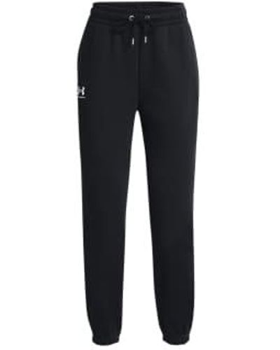 Under Armour Pantalones essential fleece joggers negro/blanco