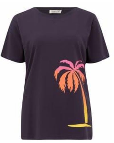 Sugarhill maggie Palm Print T Shirt - Blue