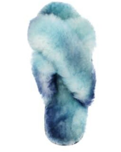 EMU Sea Tie Dye Mayberry Sheepskin Slippers - Blu