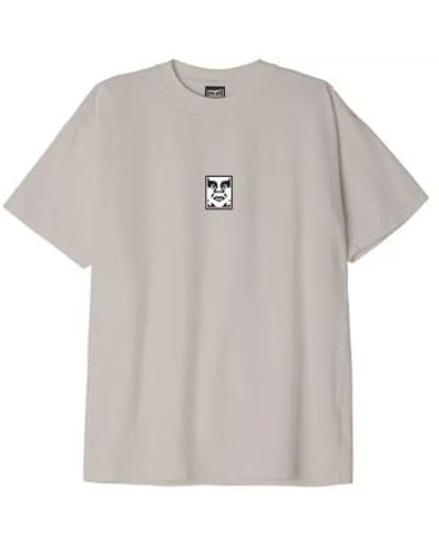 Obey Icon heavyweight t -shirt - Grau