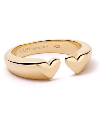 Daisy London Heart Signet Ring Silver / S - Metallic