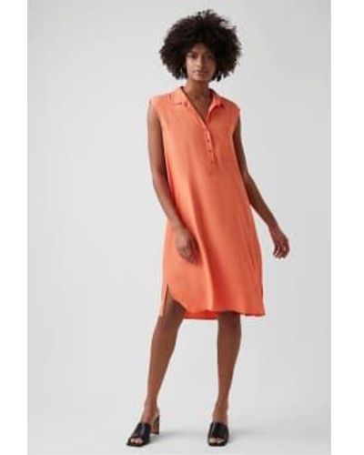 Great Plains Dress Core Luxe Crepe Sleeveless 8 - Orange