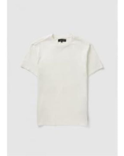 Replay Replay Herren Sartoriale Plain T-Shirt mit Rundhalsausschnitt in Kreide - Weiß