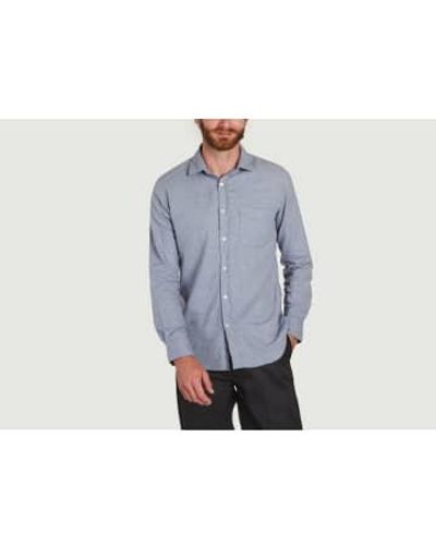 Hartford Flanellhemd Sturm - Blau