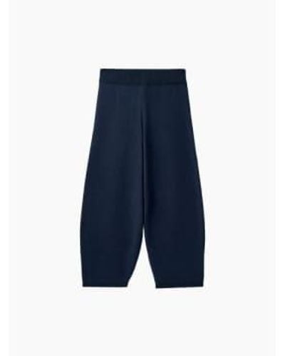Cordera Cotton Knitted Pants - Blu