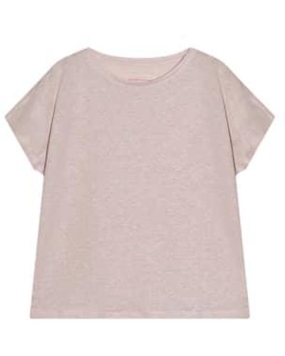 Cashmere Fashion Le projet chemise leinen shirt rundhals - Rose