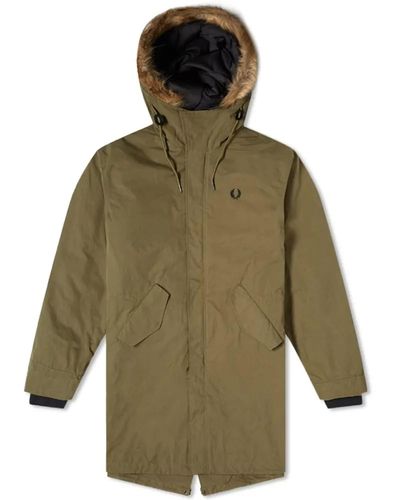 Fred Perry Authentic Zip Primaloft® Lined Parka Bristish Olive - Verde