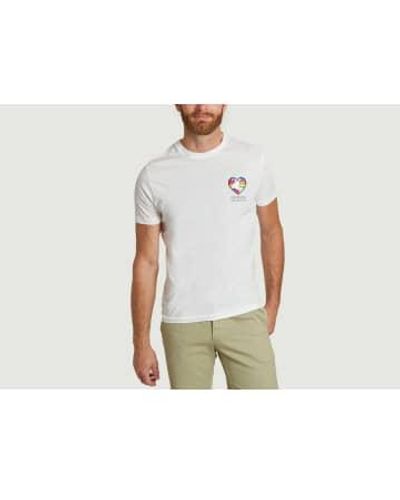 JAGVI RIVE GAUCHE T-shirt Rainbow Earth - Blanc