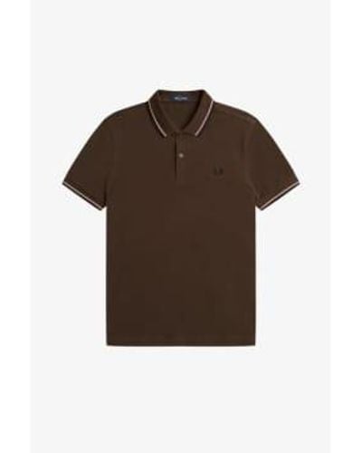 Fred Perry Twin Tipped Polo-shirt Burnt Tobacco M - Brown