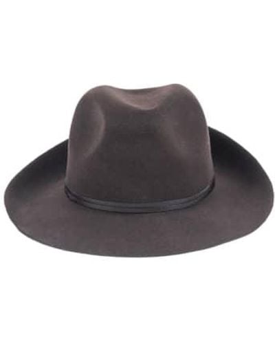 Travaux En Cours Felt Fedora Hat Chocolate 60 - Brown