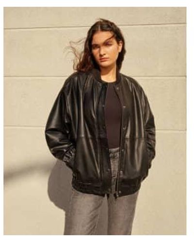 IVY Copenhagen Kylie Leather Bomber Jacket 36 - Brown