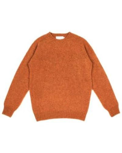 Merchant Menswear shaggy Brushed Crew Knit Vintage / L - Orange