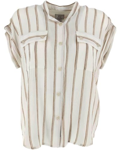 Woolrich Camicia Fluid Stripe Donna White Stripe - Multicolore