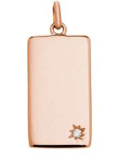 Kirstin Ash Gold Rectangle Charm - Pink