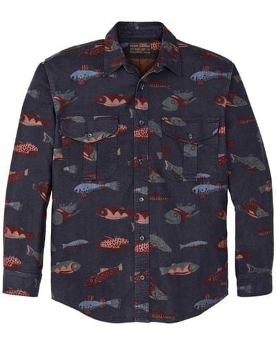 Filson Alaskan Guide Shirt – Fish Decoy Navy - Blau